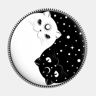 Yin Yang cats Pin