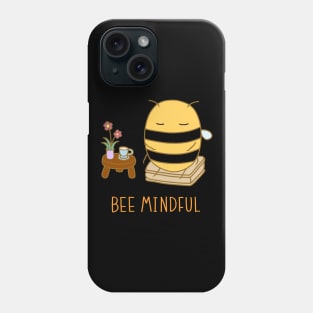 Bee Mindful - Black Phone Case