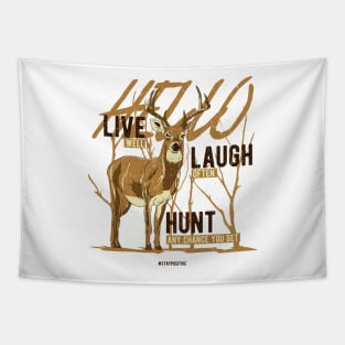 Deer - Hello Live Deer Forest Dweller Tapestry