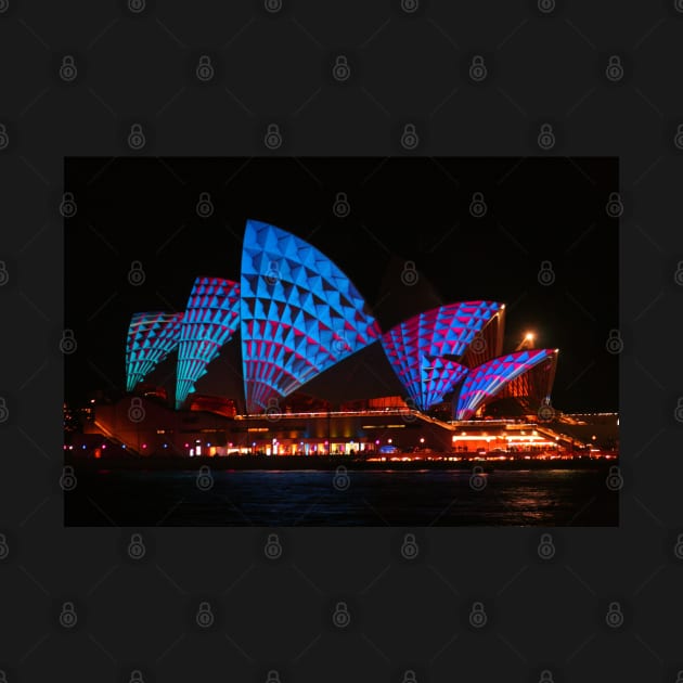 Opera House In Blue & Red by Michaelm43