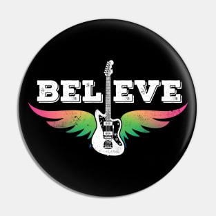 Believe Colorful Guitar Wings Offset Style Electric Guitar Pin