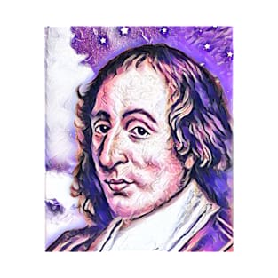 Blaise Pascal Pink Portrait | Blaise Pascal Artwork 9 T-Shirt