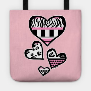 Baby Pink Y2K Busy Stripes Tote