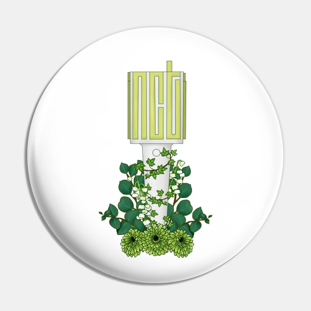 NCT 127/ NCT Floral Lightstick kpop Pin by RetroAttic