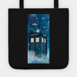 Underwater Blue Police Phone Box Tote