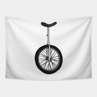 Unicycle illustration Tapestry