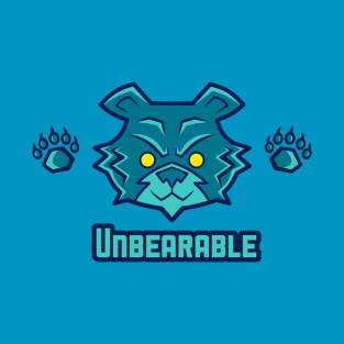 Teal Unbearable - Teal Bear With Claws T-Shirt