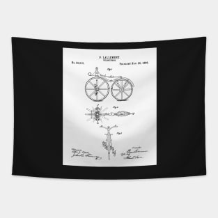 Bicycle Patent - Cycling Cyclist Bike Riding Fan Art - White Tapestry