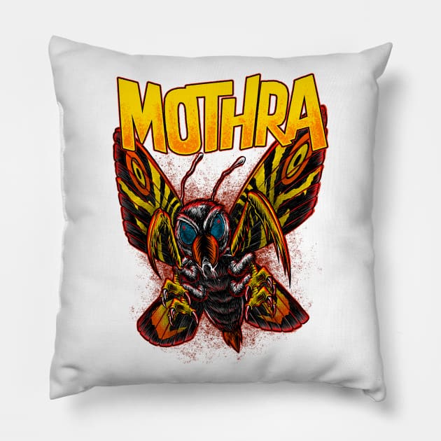 Mothra Pillow by snapedsgn