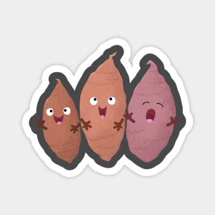 Cute singing sweet potatoes trio cartoon Magnet