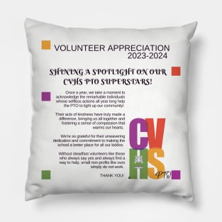 Volunteer appreciation 23-24 Thank you Pillow