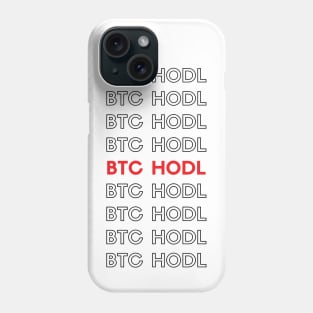 BTC HODL Typography (red) Phone Case