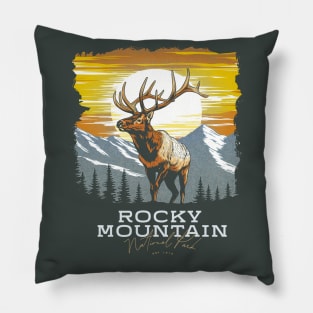 Rocky Mountain National Park Elk Pillow