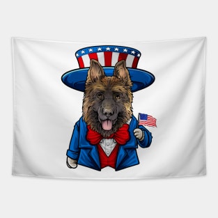 Fourth of July German Shepherd Tapestry