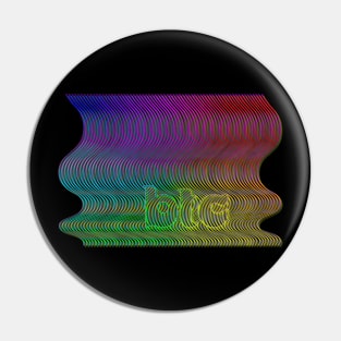 Bitcoin BTC Crypto Rainbow Op Art Pin