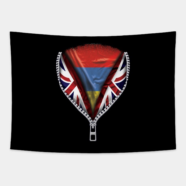 Armenian Flag  Armenia Flag zipped British Flag - Gift for Armenian From Armenia Tapestry by Country Flags