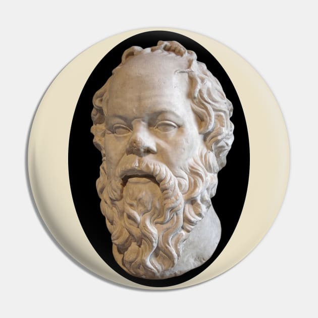 Greek Philosopher Socrates in Marble Pin by Star Scrunch