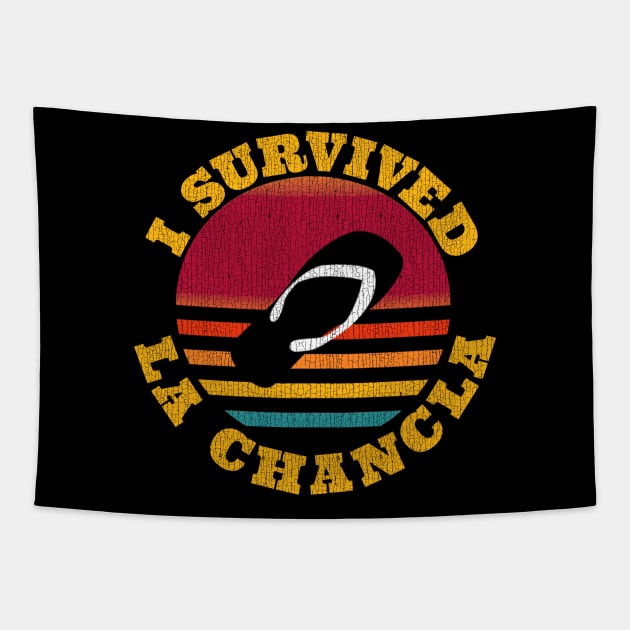 I survived La Chancla Tapestry by F&L Design Co.