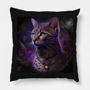 Shimmering Bengal Cat Pillow