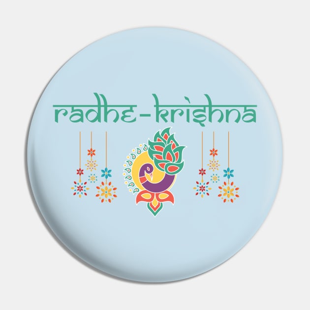 Radhe Krishna Pin by BhakTees&Things