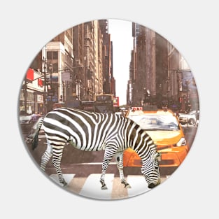 Zebra in New York City Pin