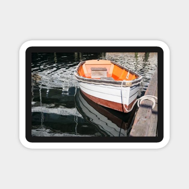 White dinghy Magnet by sma1050