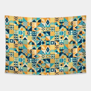 Bauhaus Azulejo geometric mosaic #1 Tapestry