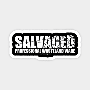 SALVAGED Ware - white Logo Magnet