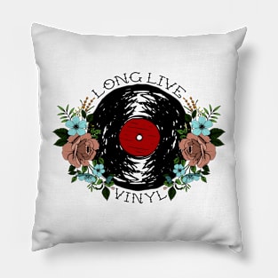 Long Live Vinyl (Colour) Pillow