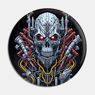 Cyborg Heads Pin