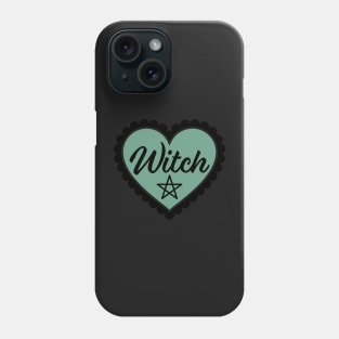 Green Witch Heart Phone Case