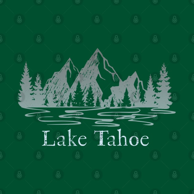 Lake Tahoe Ski Mountain Resorts Family Vacation Souvenir by Pine Hill Goods