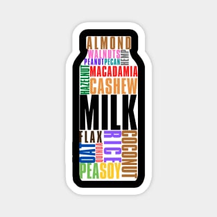 Vegan Plant Based Milk Carton Mash Up Collage Magnet