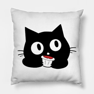 black cats and shortcake Pillow