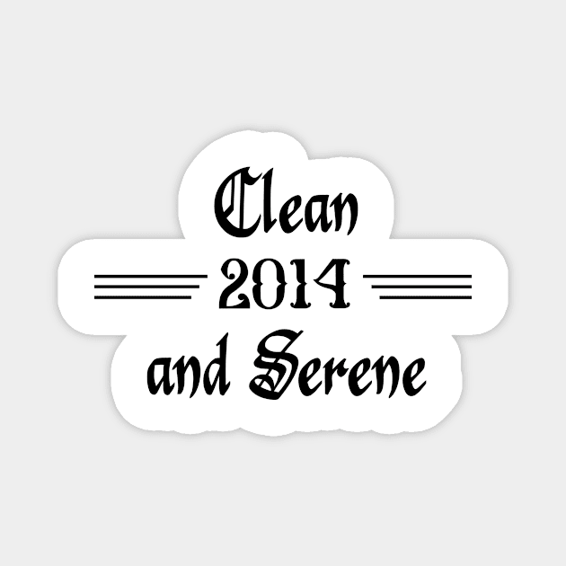 Clean and Serene 2014 Magnet by JodyzDesigns