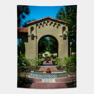 Rollins Courtyard Fountain Tapestry