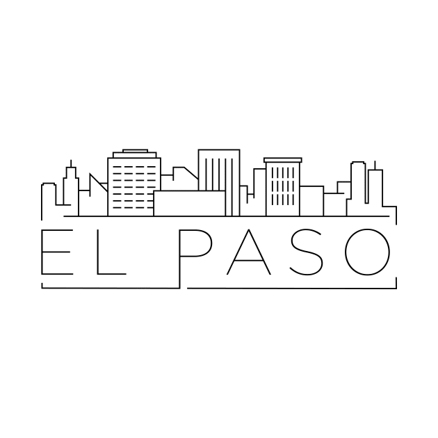 El Paso Minimal Skyline by kursatunsal