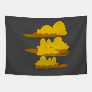 Yellow Sparkly Fluffy Clouds Tapestry