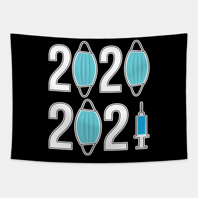 Happy New Year 2021 Tapestry by threefngrs