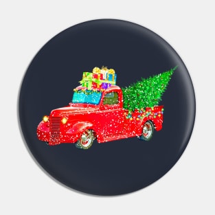 Truck With Christmas Tree Pin