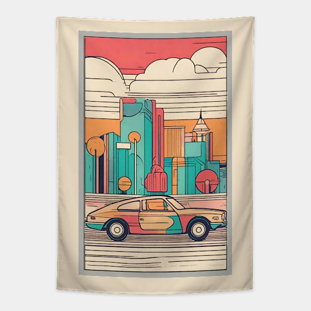 City Retrograde Tapestry by Minimallistger