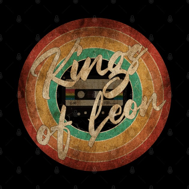 Kings of Leon Vintage Circle Art by antongg