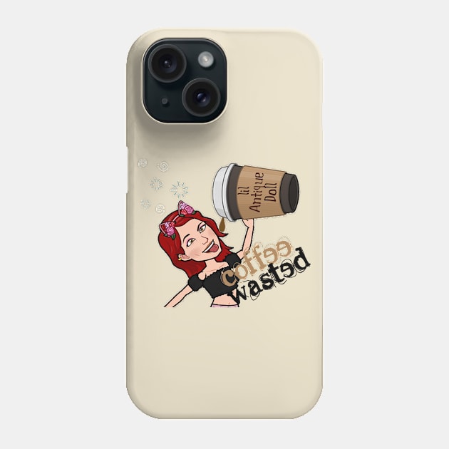 Anitiques coffee wasted Phone Case by LilAntique Doll