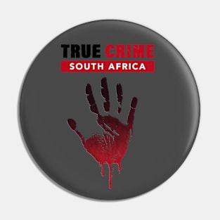 True Crime South Africa with bloody hand print Pin