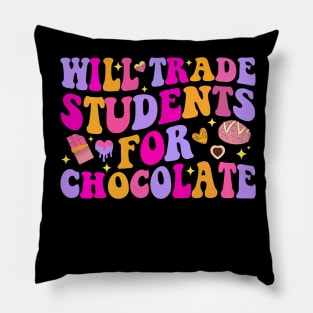 Groovy Design Will Trade Students For Chocolate Teacher Pillow