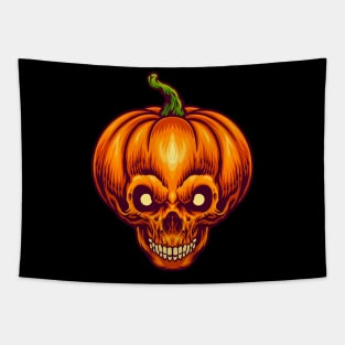 halloween family pumpkin head illustration Tapestry