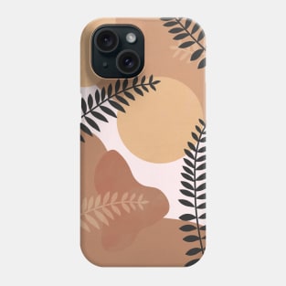 Neutral Abstract Botanical Fern Leaves 1 Phone Case