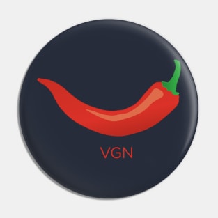 Red Chili VGN (vegan) Pin