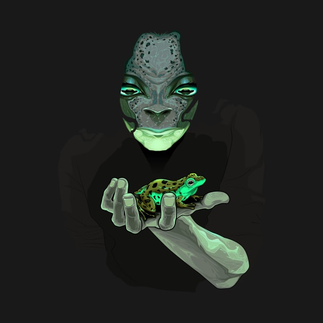 Trippy Frog Art by spacemedia