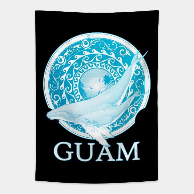 Humpback Whales Guam Tapestry by NicGrayTees